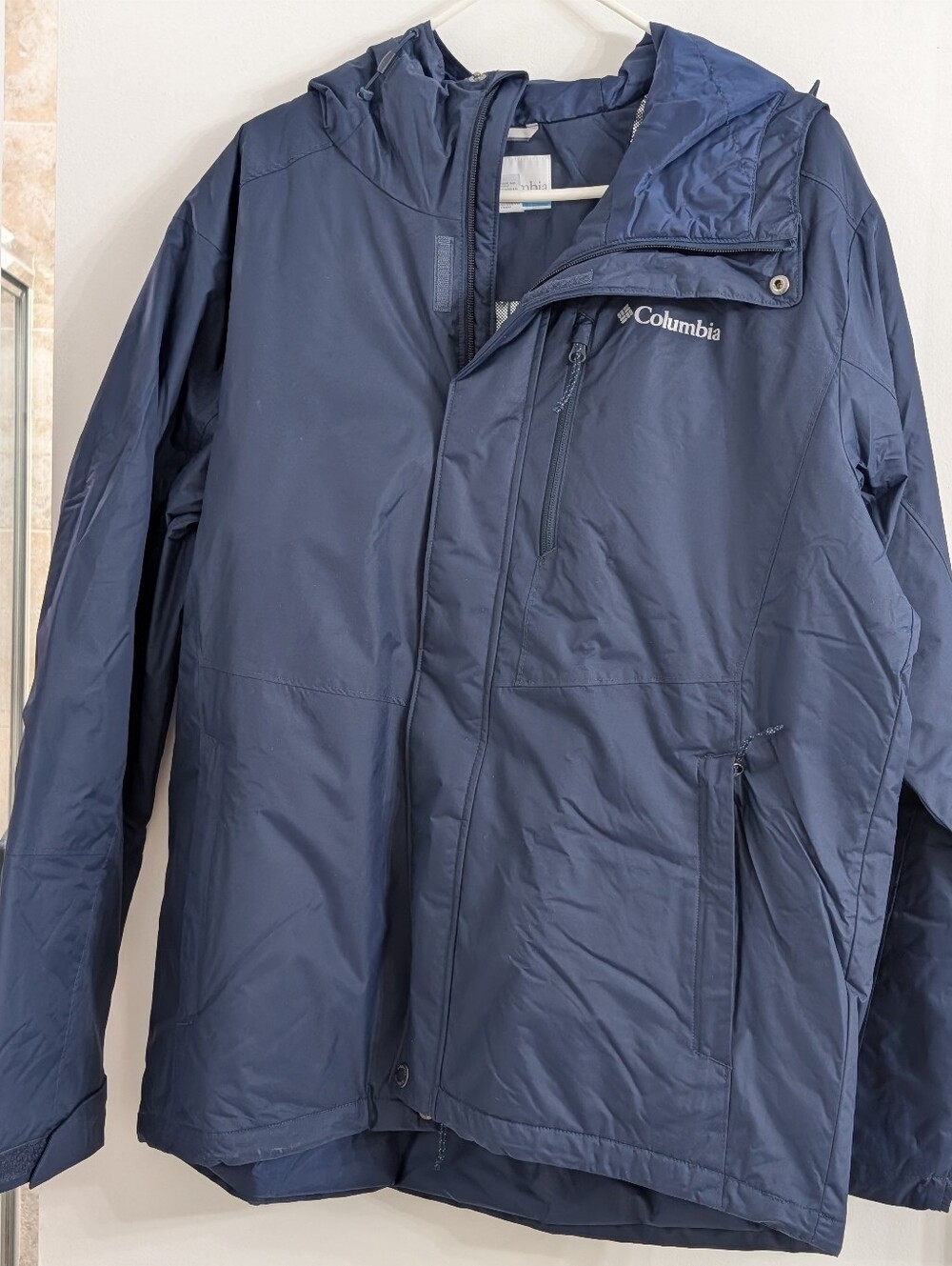Columbia| Snow Shredder Insulated Jacket With Omni Tech Men XLarge Navy Blue